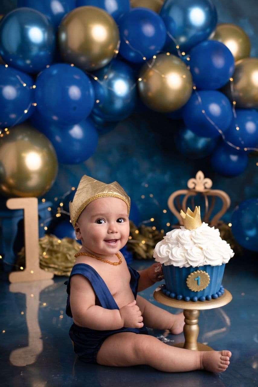 Baby Prince with Cake