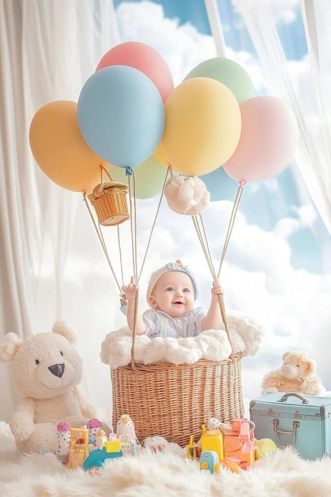 Baby in Hot Air Basket