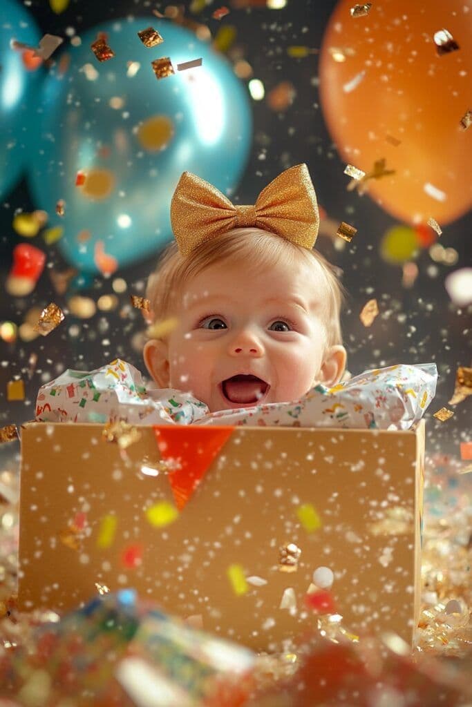 Baby in Gift Box